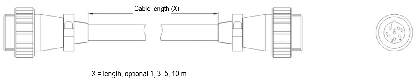 Cavi di estensione dell'illuminazione (LS-AC16P6-LX)