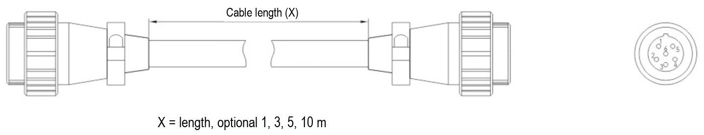 Cables de extensión de luz (LS-AC24P6-LX)