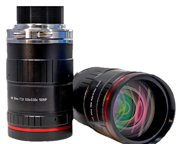 Objectifs pour caméra linéaire 100 MP, cercle image de 46 mm, pixel de 3.1 μm