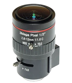 2.8-12 mm, 1/2", 3 MP, C-mount Obiettivo Varifocal CCTV, 3.0 Megapixel (LS-S12VD2812IR-3M)