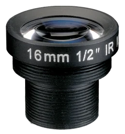 16 mm, 1/2", 5 MP, M12-mount M12 보드 렌즈 (LS-S12BF1620IR-5M)