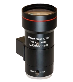 12-120 mm, 1/1.8", 3 MP, C-mount Vari-Fokus CCTV-Objektiv, F1.8 DC-Iris (LS-SVD12120-3M)